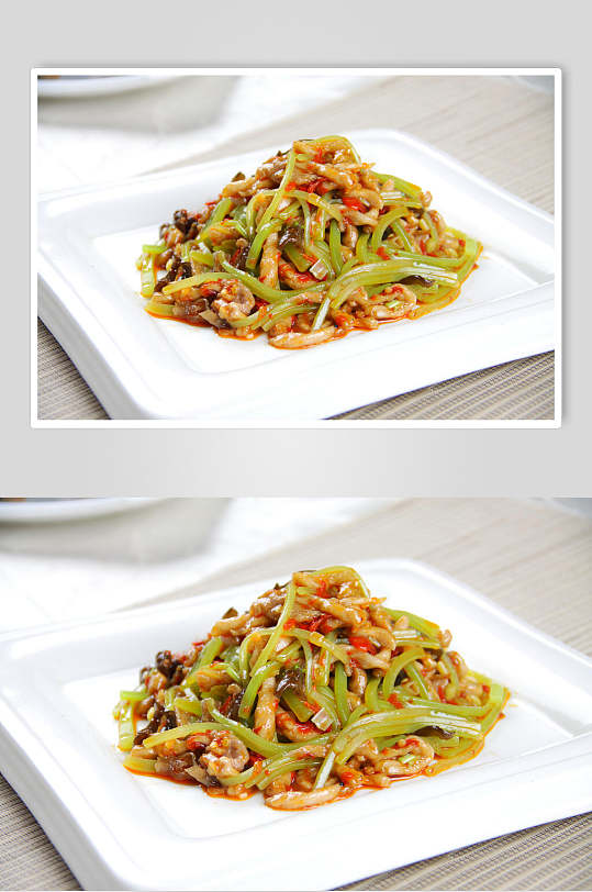 就是家常菜鱼香肉丝食品图片