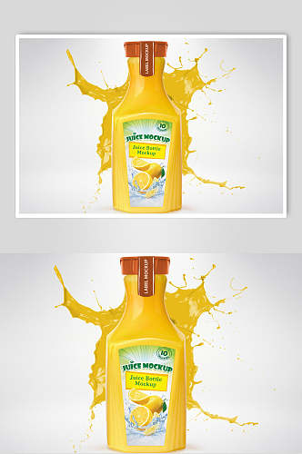 创意美味果汁包装样机效果图