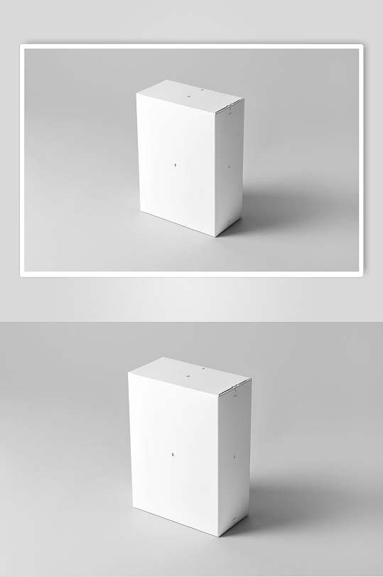 白色长方体竖版盒子样机