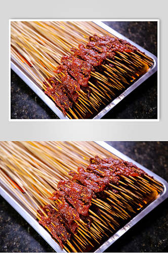 健康美味牛肉烧烤串串美食食物图片