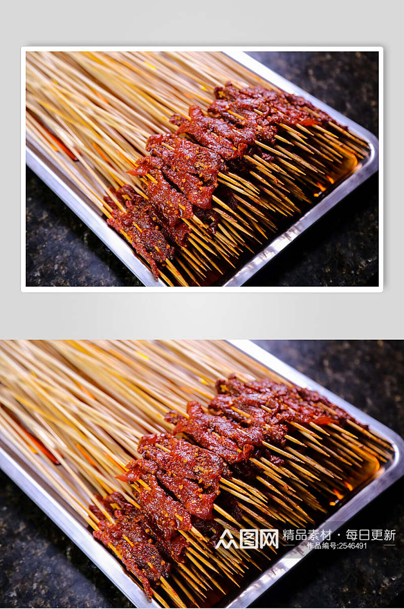 健康美味牛肉烧烤串串美食食物图片素材