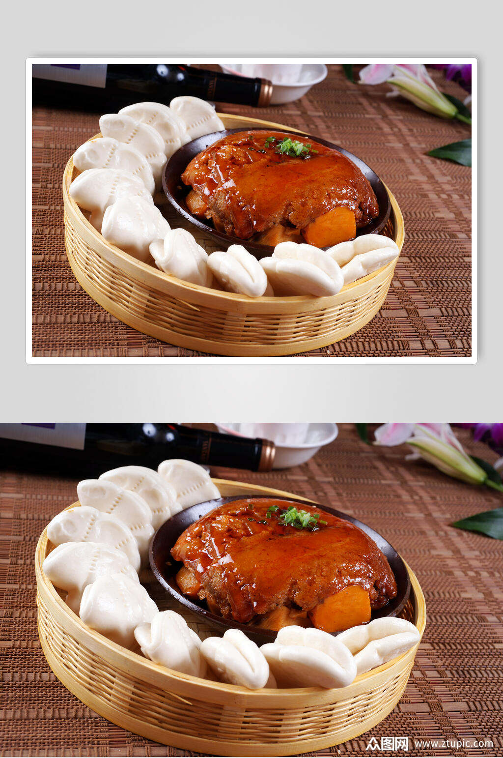 蒸菜荷叶粉蒸肉食品图片