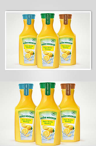 黄色果汁包装样机