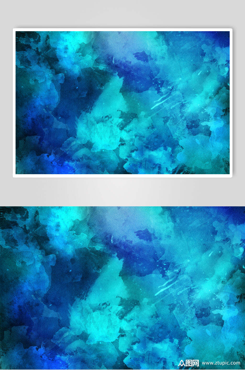 湛蓝色油彩贴图摄影图片
