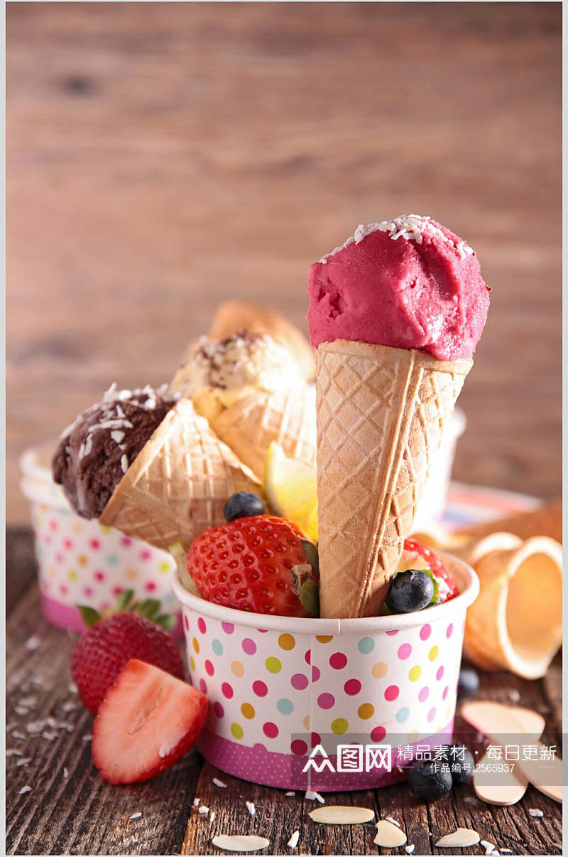 水果冰淇淋食品高清图片素材