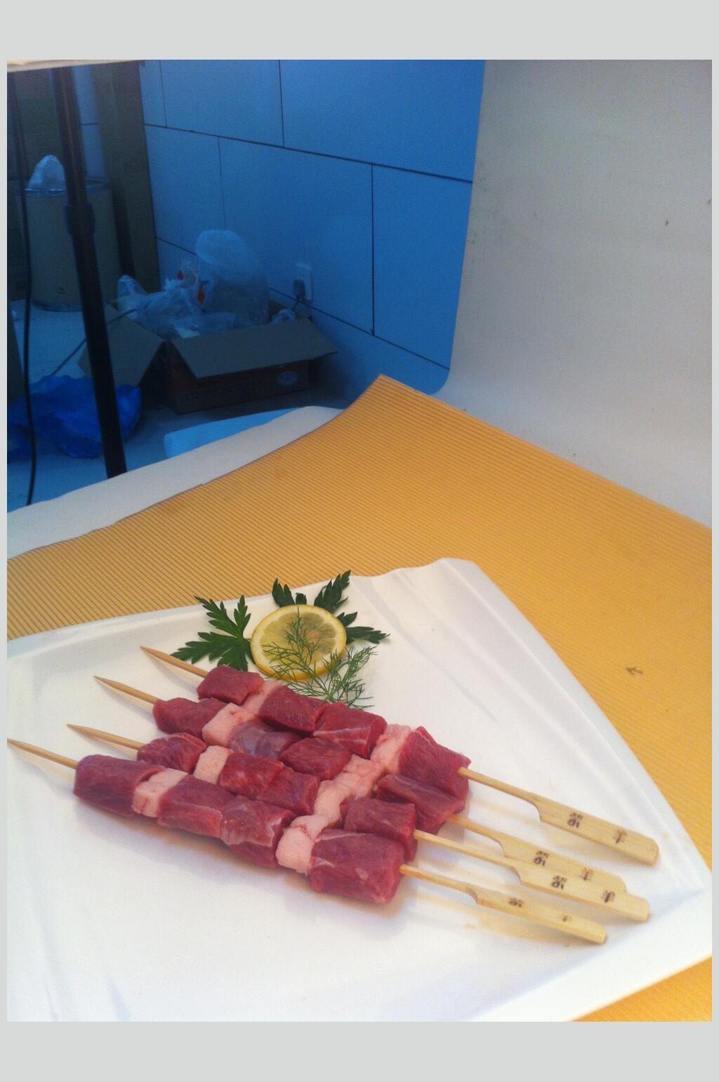 牛肉粒烧烤串串美食食物图片素材