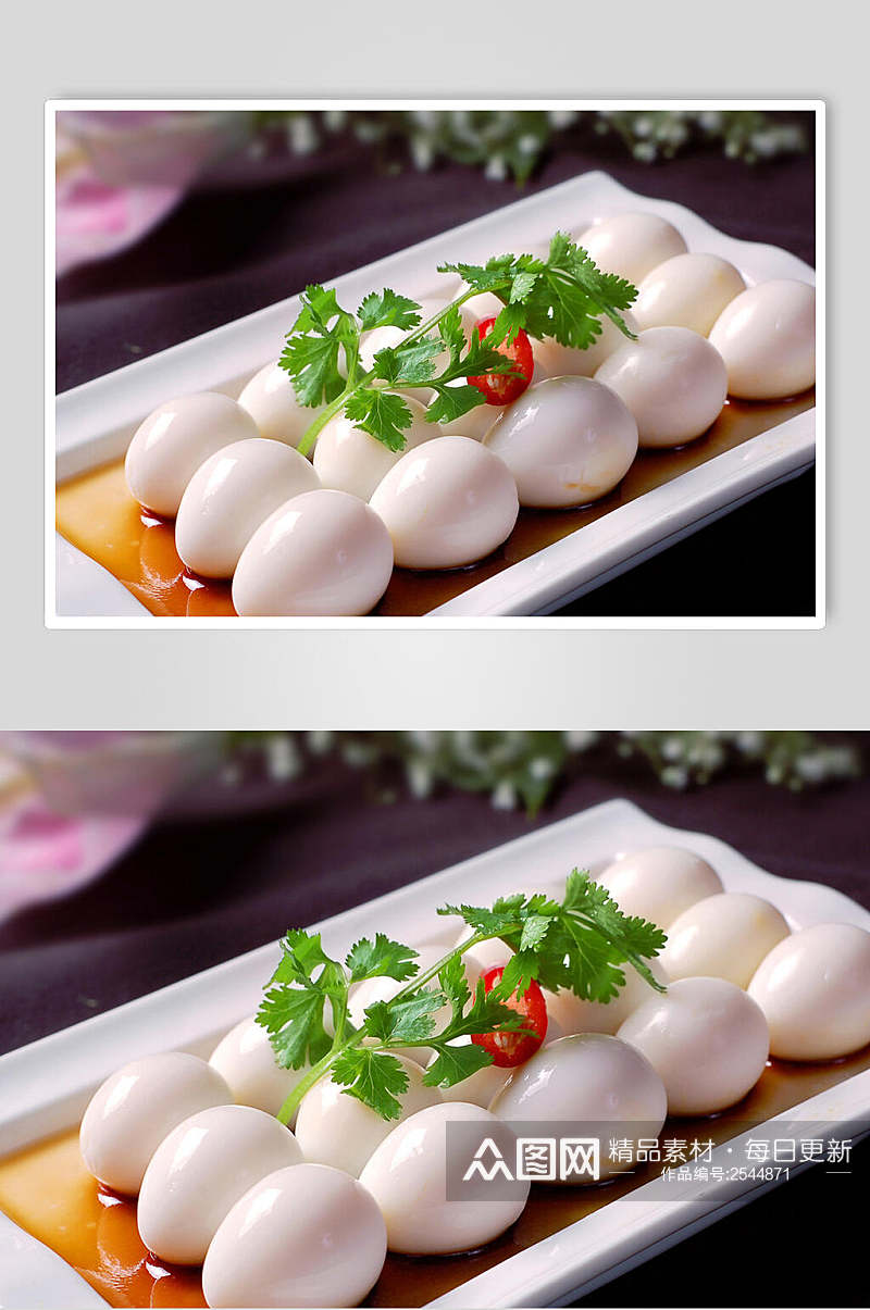 清蒸鹌鹑蛋食品高清图片素材