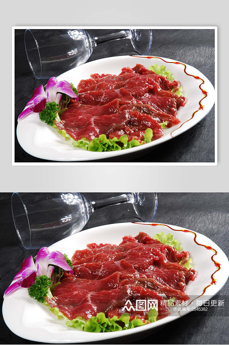 招牌鲜牛肉食品摄影图片素材