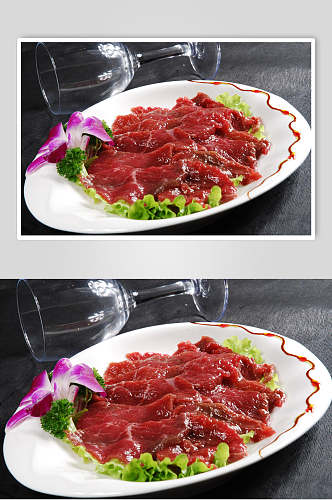 招牌鲜牛肉食品摄影图片