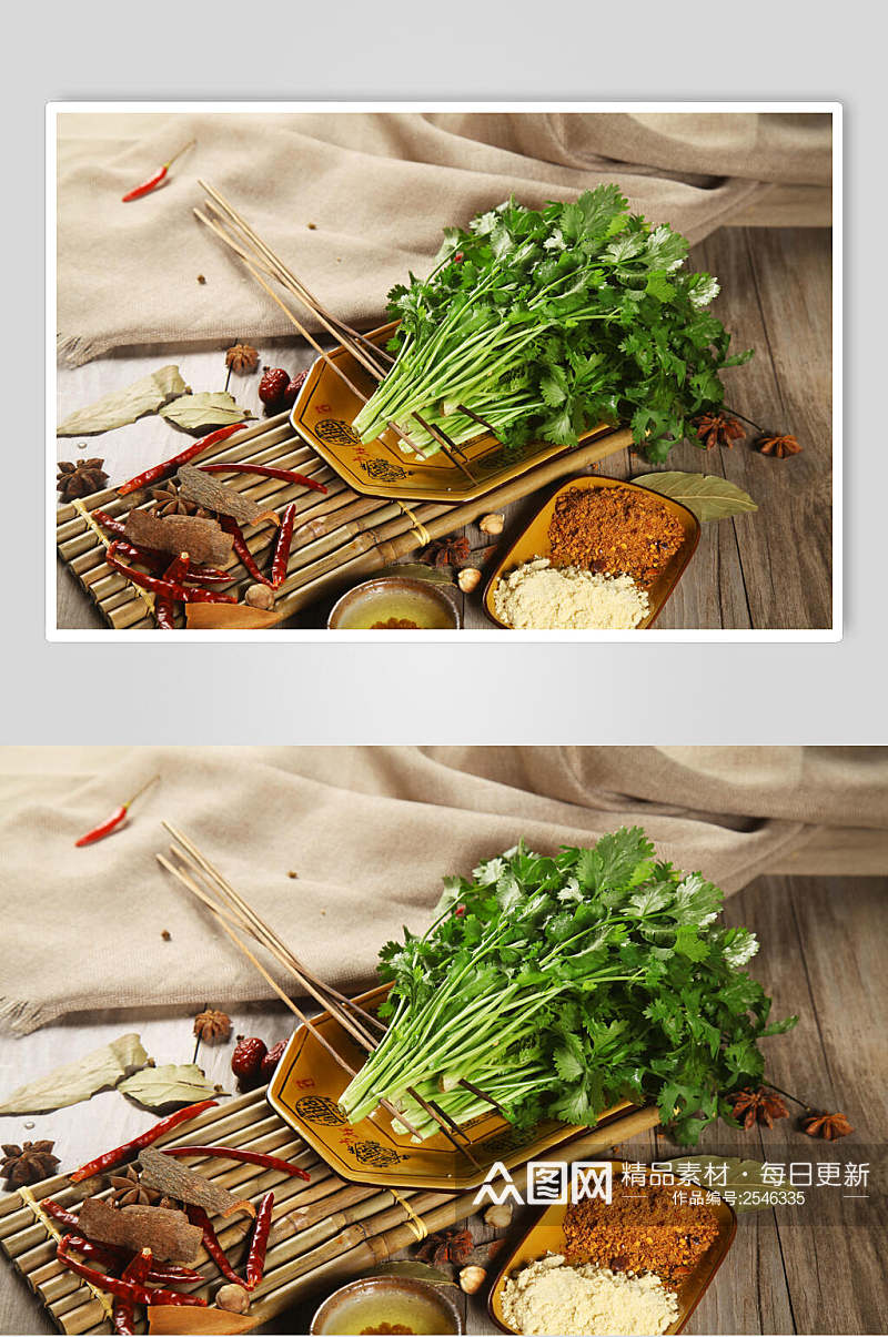 香菜串串菜品图片素材