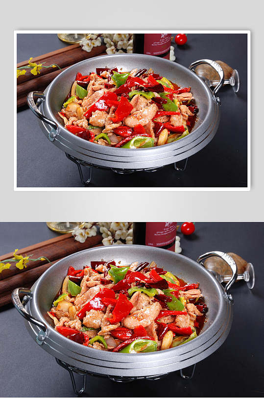 香辣美味美食干锅牛肉食物图片