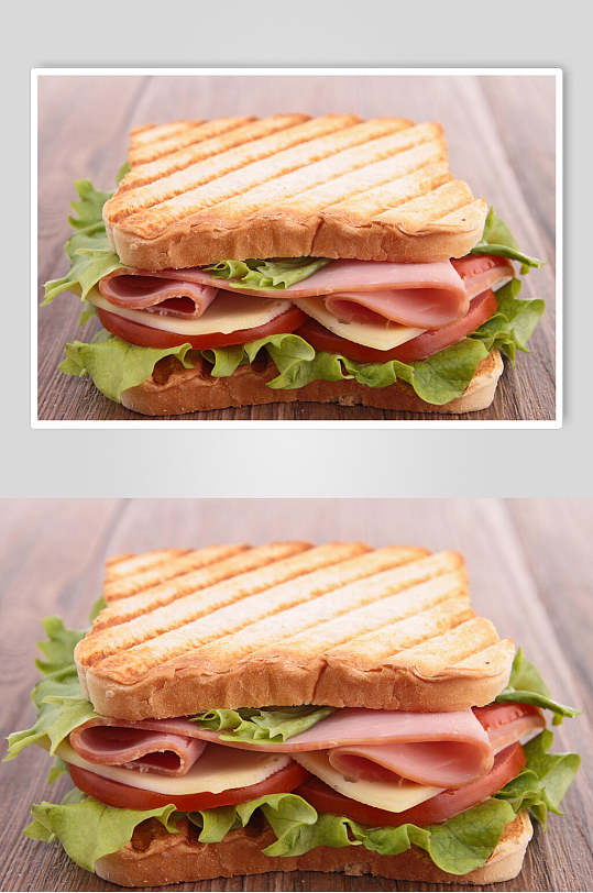 接口我们三明治食品摄影图片