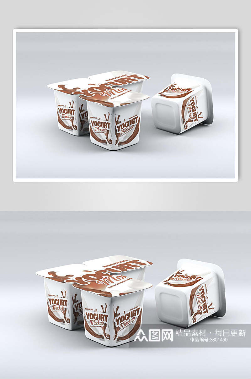 酸奶乳品模拟样机素材