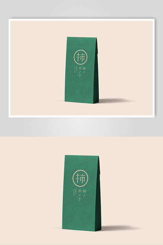 墨绿色质感纸质纸袋品牌样机