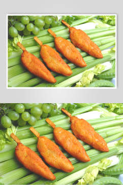 鸡翅烧烤串串美食摄影图片