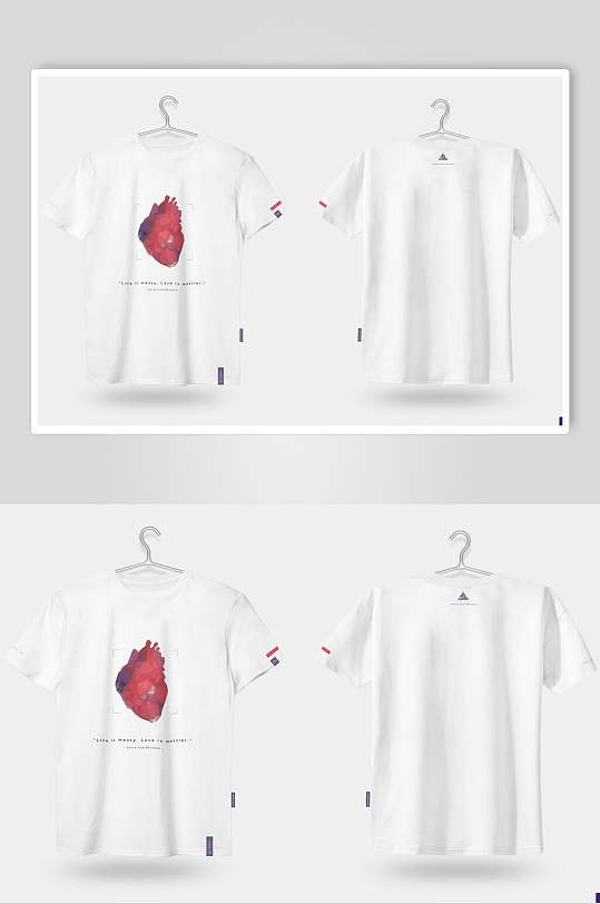 白色涂鸦T恤短袖衣服样机-众图网
