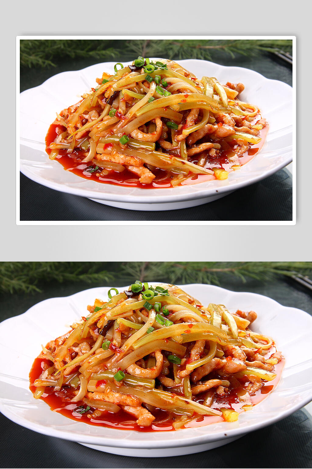 香辣美味鱼香肉丝食品摄影图片素材