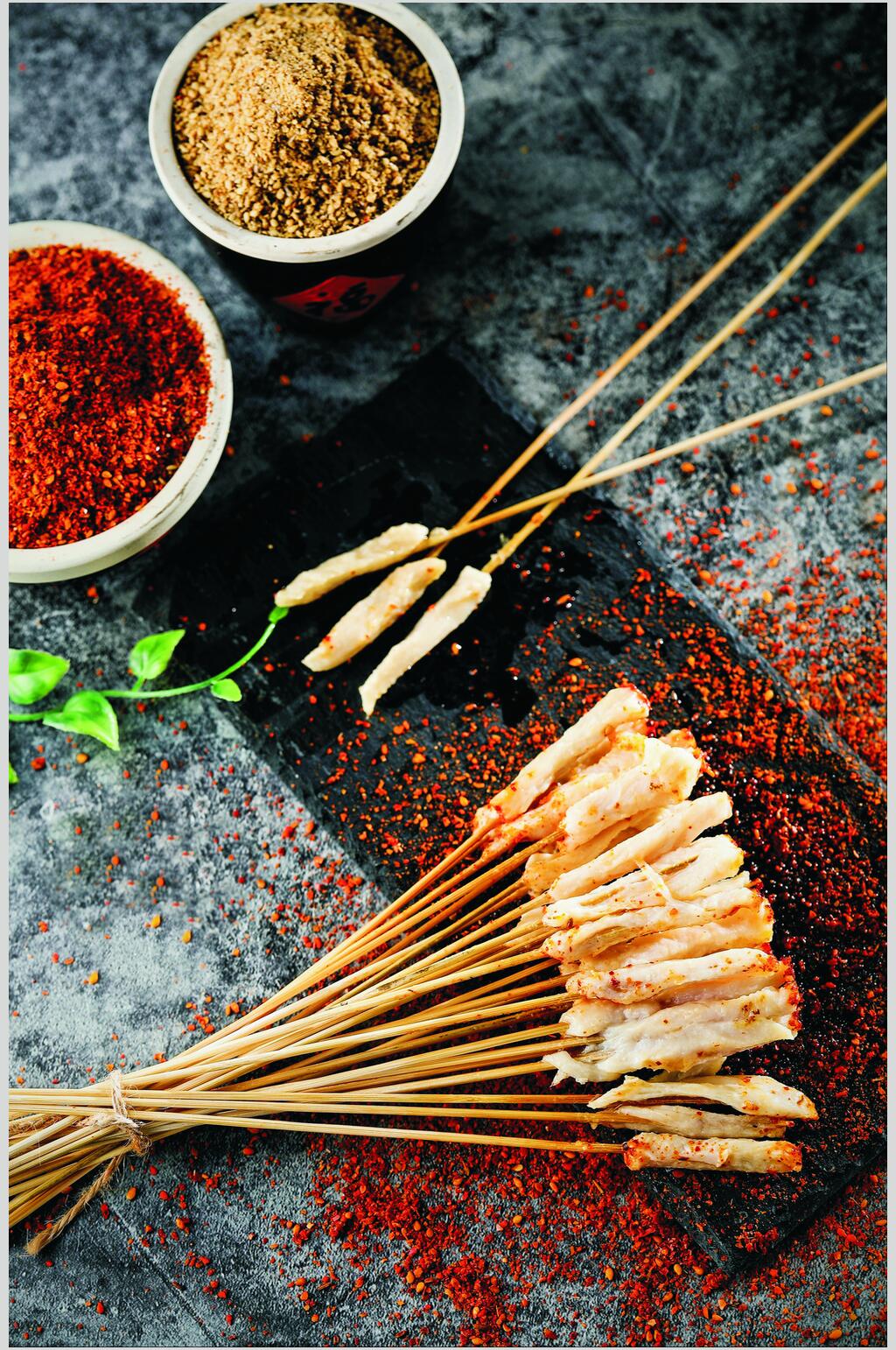香辣美味烧烤串串美食高清图片素材