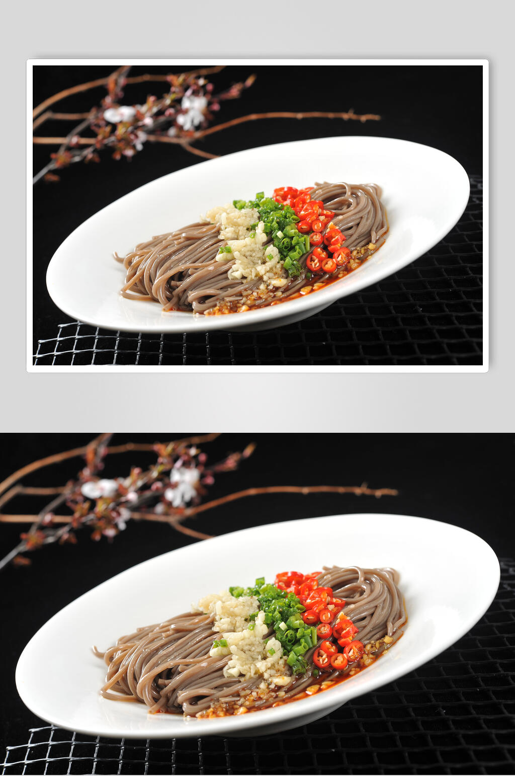 经典美食酸辣蕨根粉食品摄影图片素材