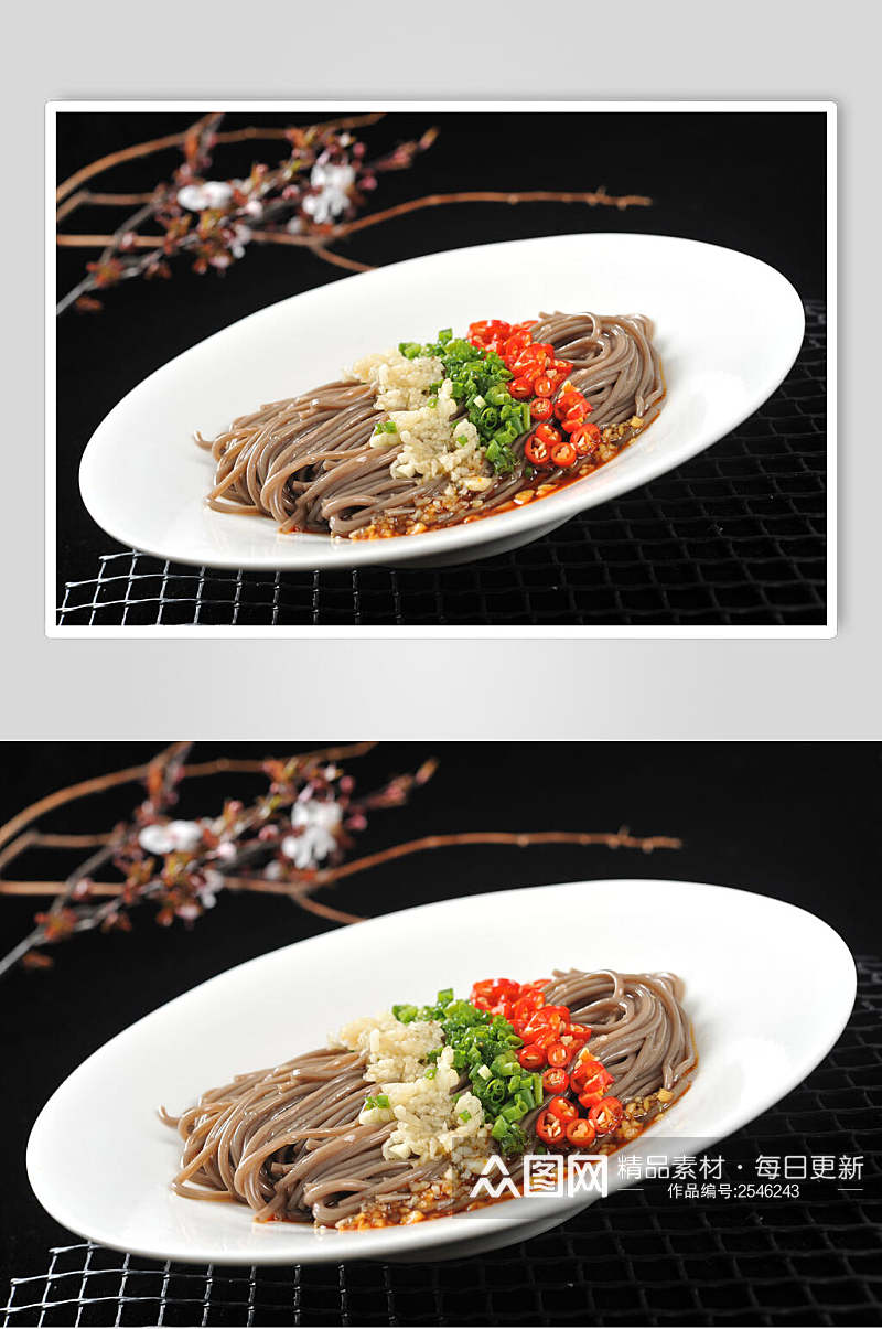 经典美食酸辣蕨根粉食品摄影图片素材