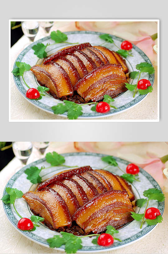 金牌咸烧白梅菜扣肉食物摄影图片