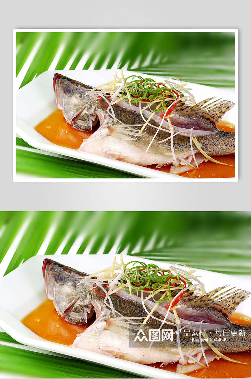 热清蒸桂鱼美食图片素材