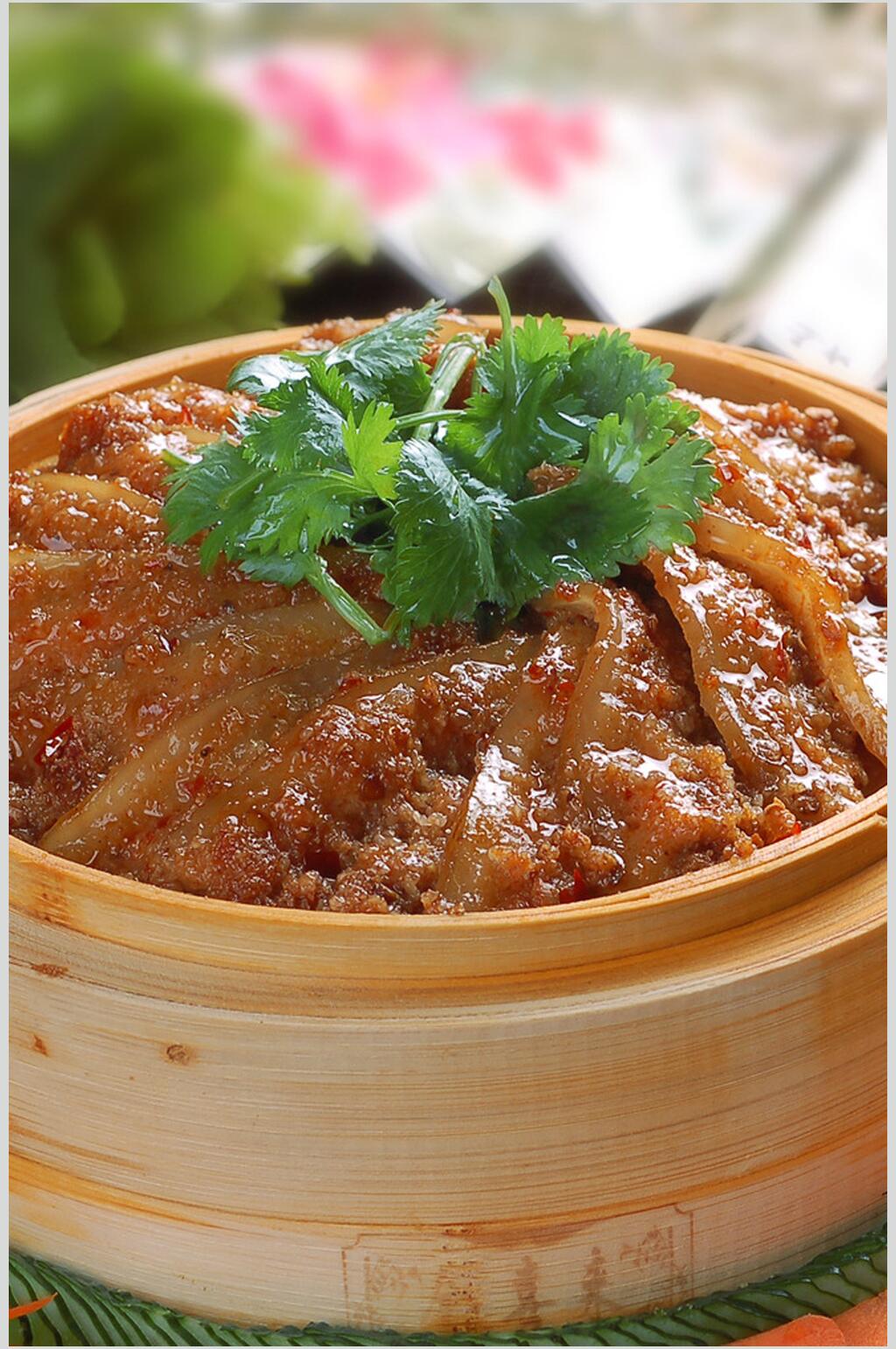 橙香蒸肉食品图片素材
