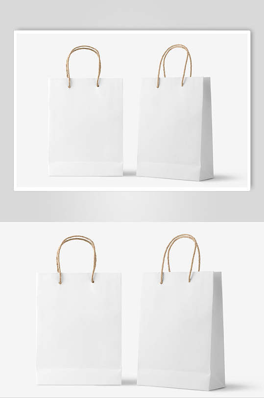纯白色袋装包装样机
