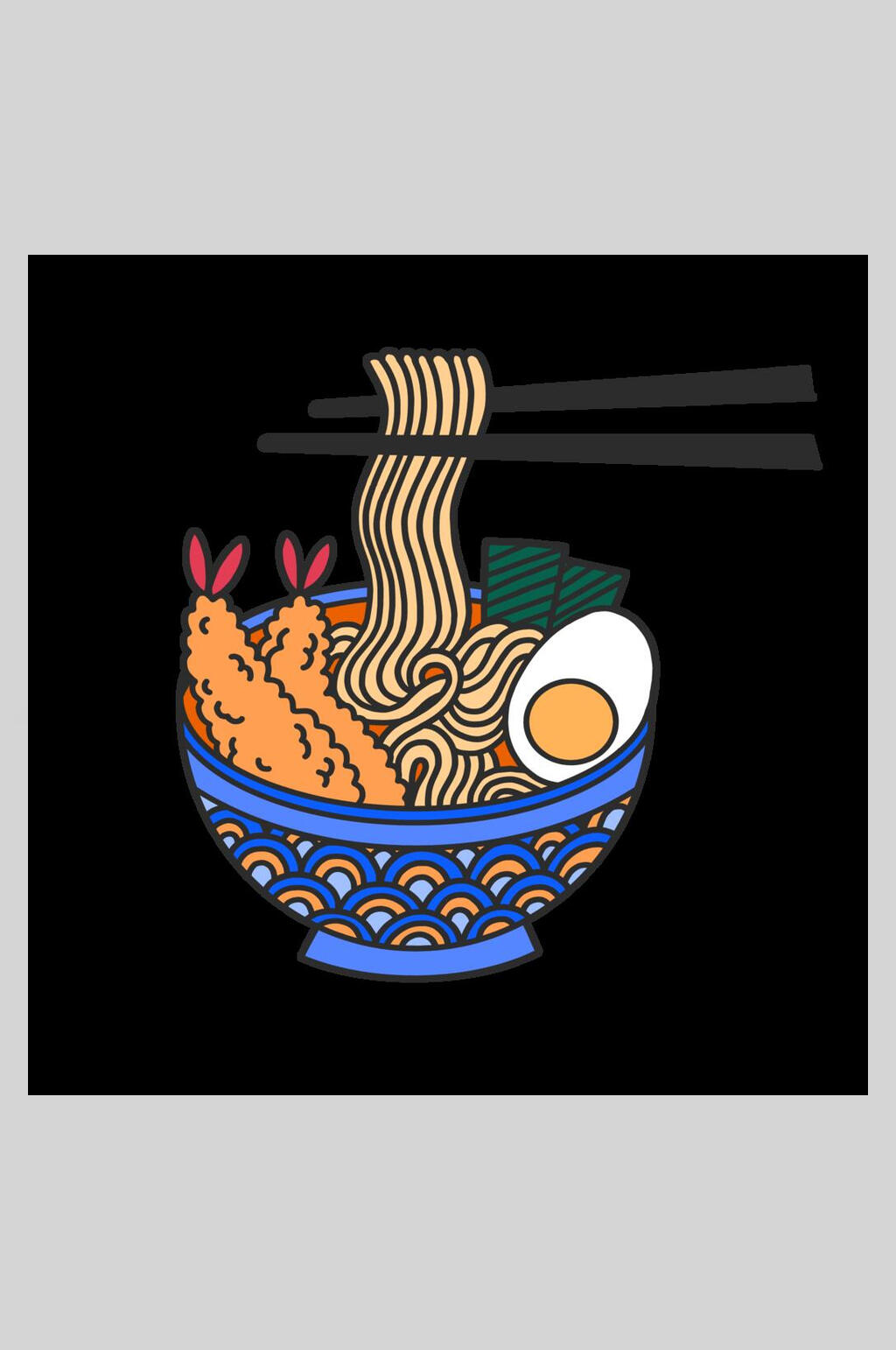 海鲜面美食插画素材素材