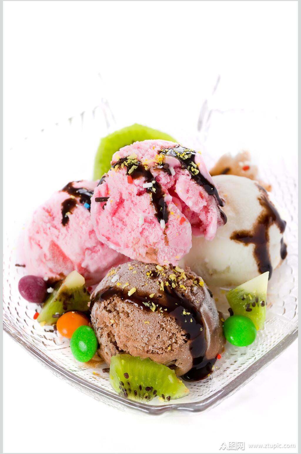 精致冰淇淋食品图片