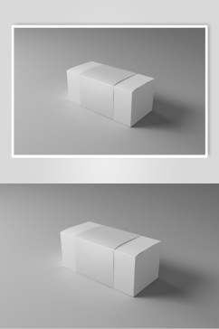 白色大气纸箱包装盒样机效果图