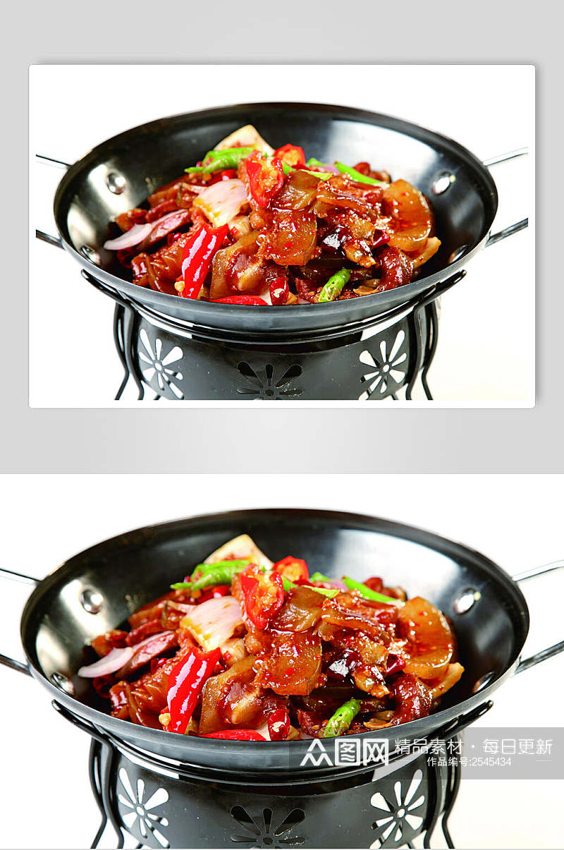 鲜香美味干锅牛肉食物高清图片素材