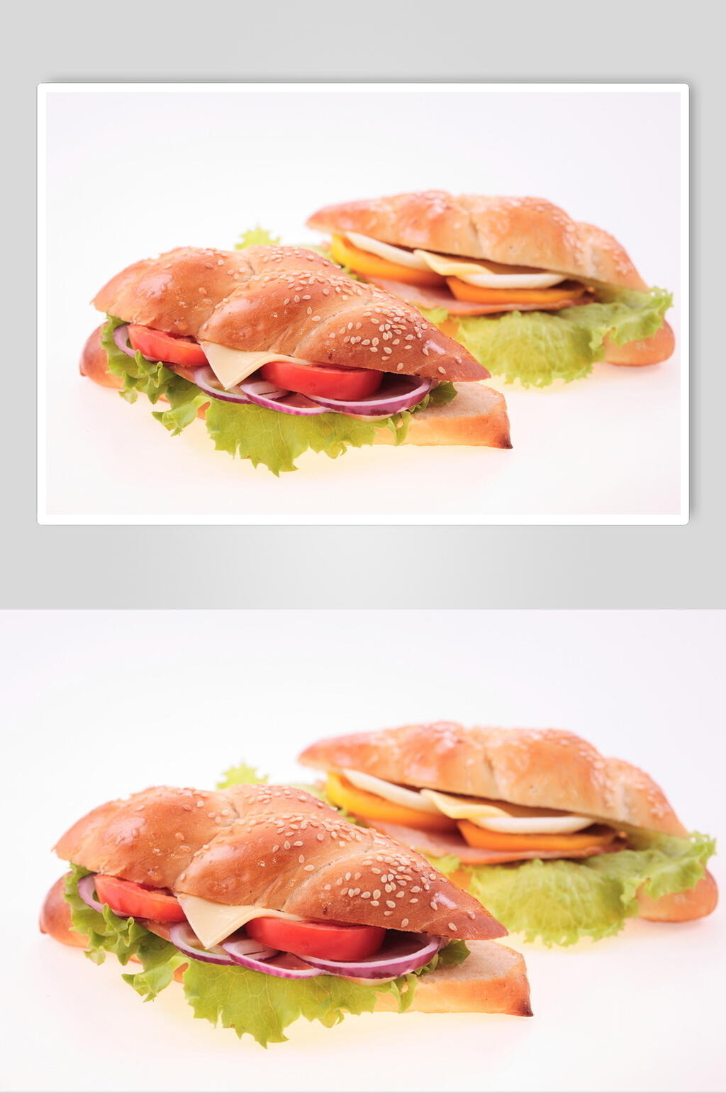 鲜香汉堡食品摄影图片素材
