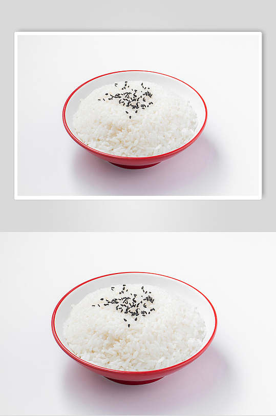 黑芝麻米饭食物摄影图片