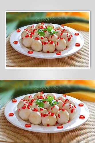 热剁椒蒸芋仔食品图片