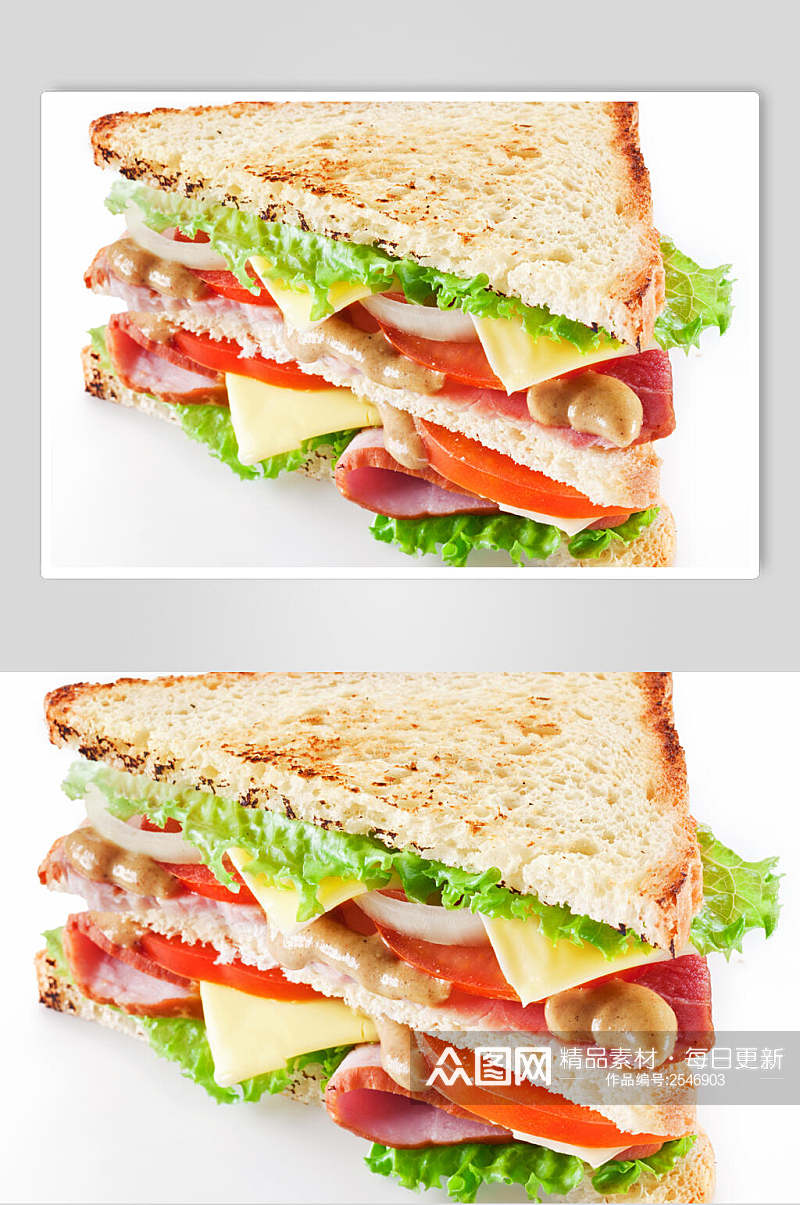 鲜香三明治食品高清图片素材