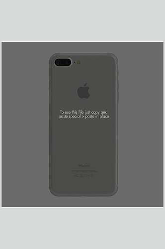 黑色苹果手机保护壳样机