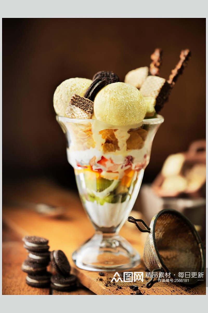 鸡排食物冰淇淋食品摄影图片素材