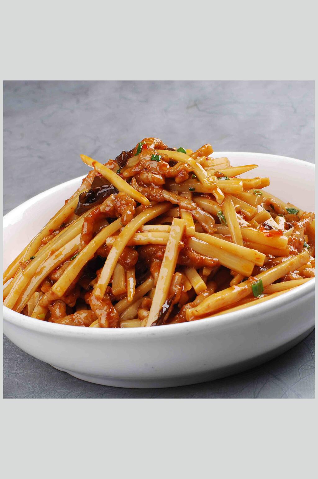 特色鱼香肉丝食品摄影图片素材