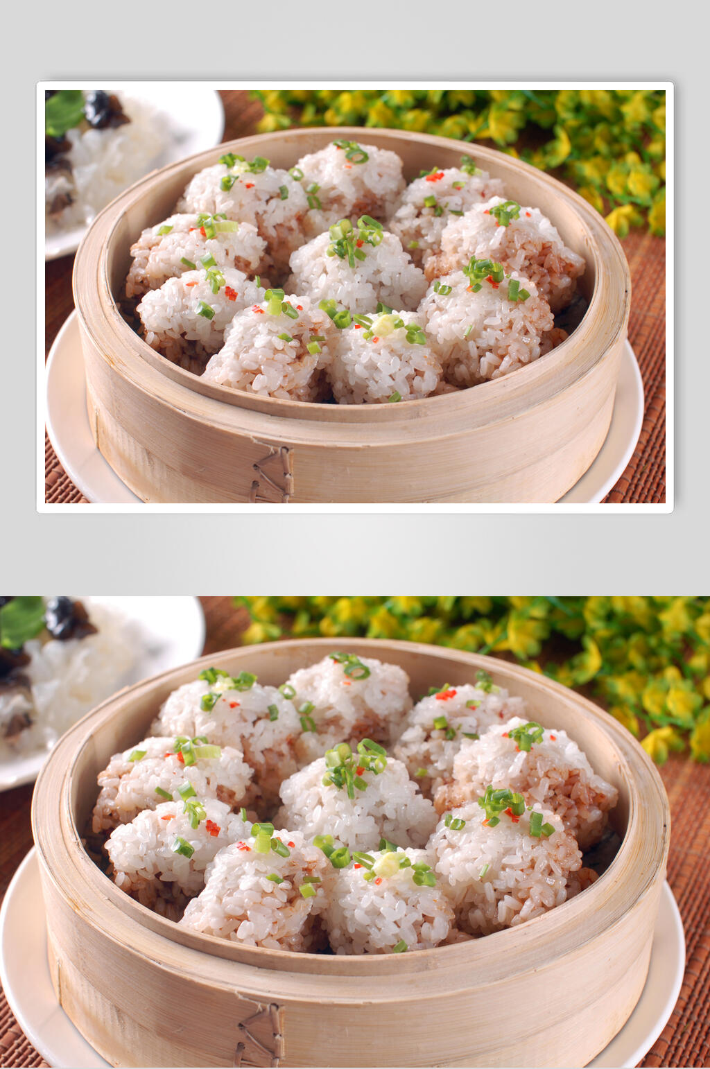 热糯米蒸排骨美食图片素材