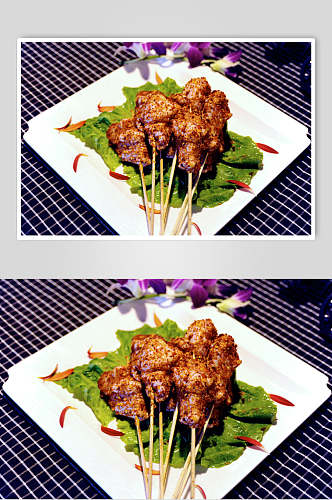 鸡腿烧烤串串美食食物图片