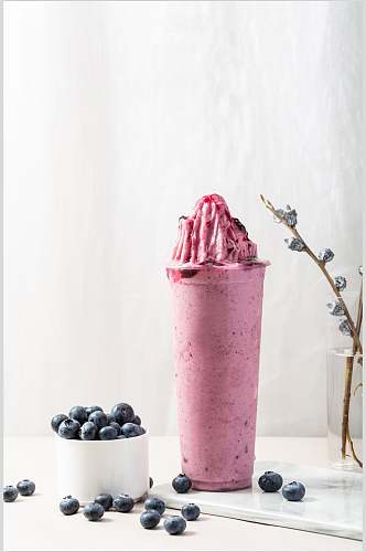 美味蓝莓冰沙食品图片