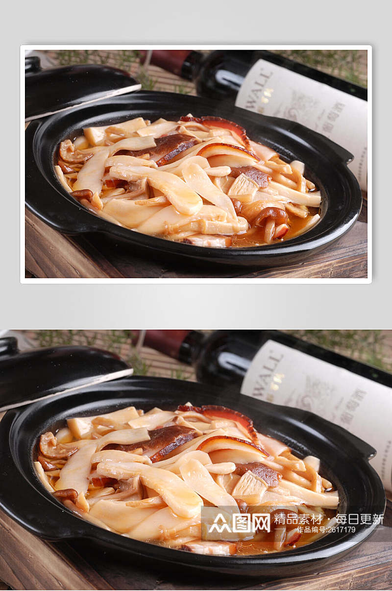 热一品菌香煲食物高清图片素材