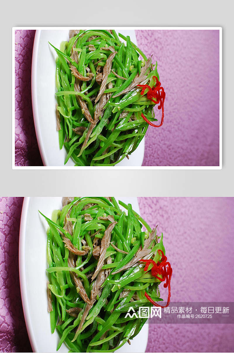荷兰豆伴腐竹食物高清图片素材