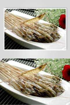 海鲜基尾虾食物高清图片