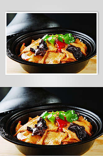 石锅千页豆腐食物高清图片