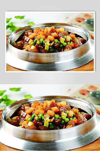 石锅炒凉粉餐饮食物图片