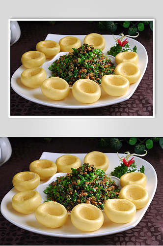 鸡米芽菜配粗粮食品摄影图片