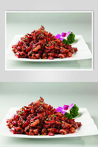 重庆辣子鸡食物摄影图片