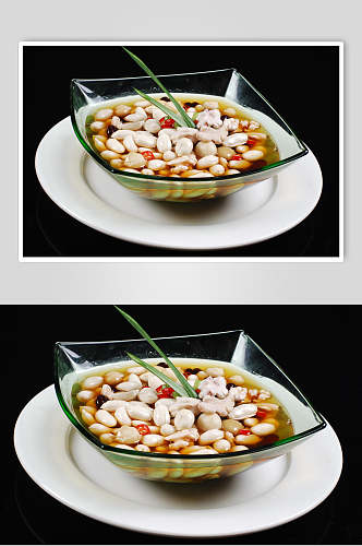 蒜汁什锦豆食物高清图片